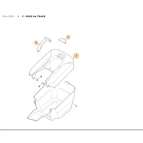 STIHL Górna część kosza na trawę 6311 760 2105